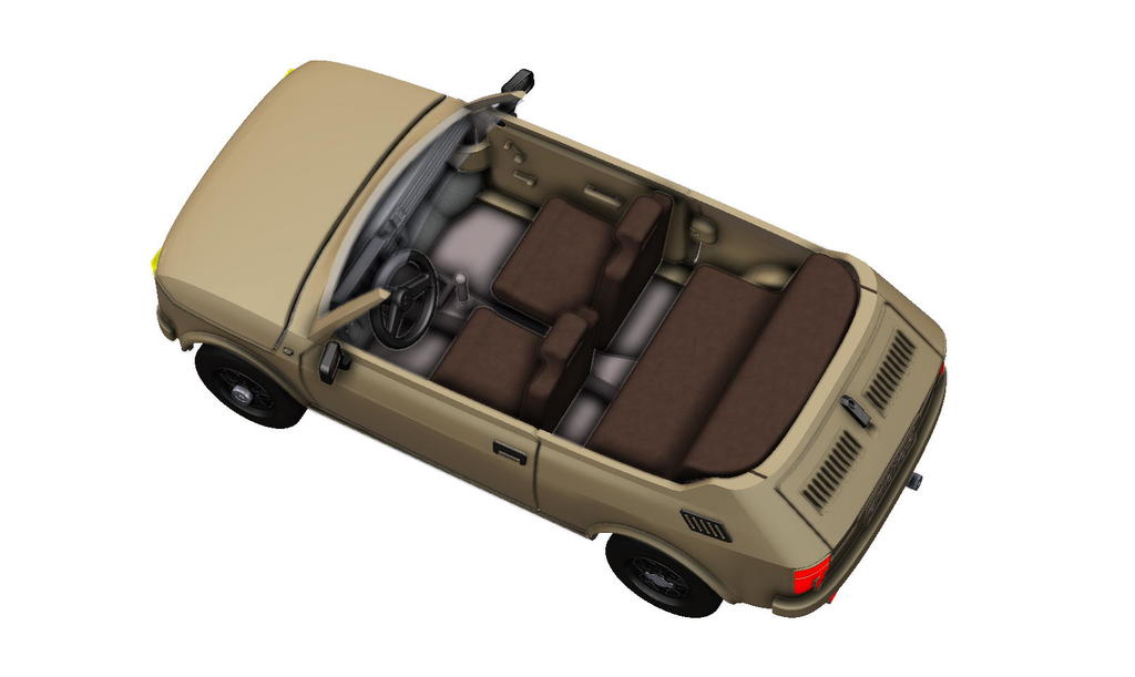 3D модель легендарного Fiat 126r