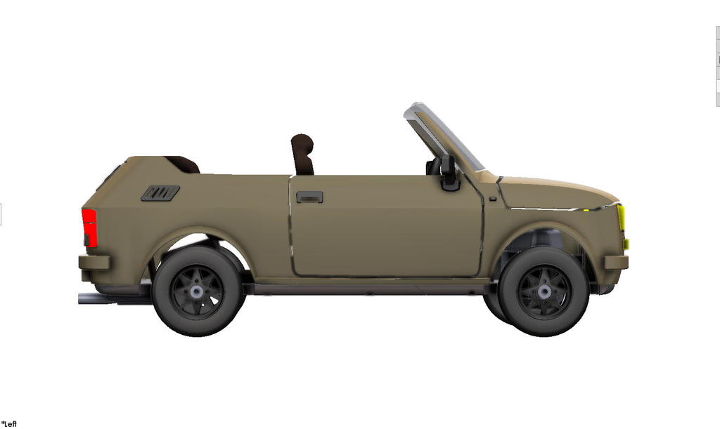 3D модель легендарного Fiat 126r