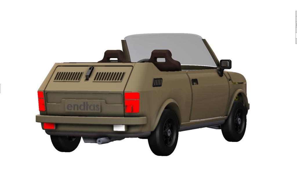 3D модель легендарного Fiat 126r