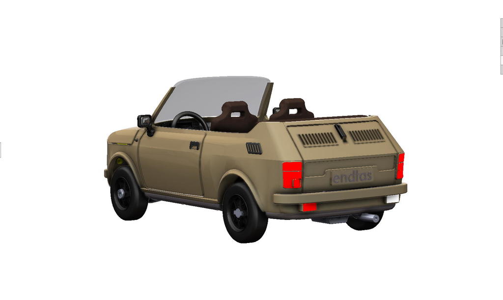 3D модель легендарного Fiat 126r