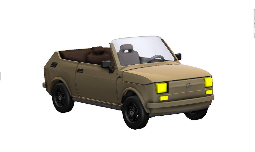 3D модель легендарного Fiat 126r