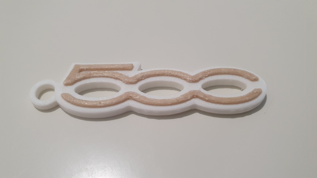 3D Брелок Fiat 500