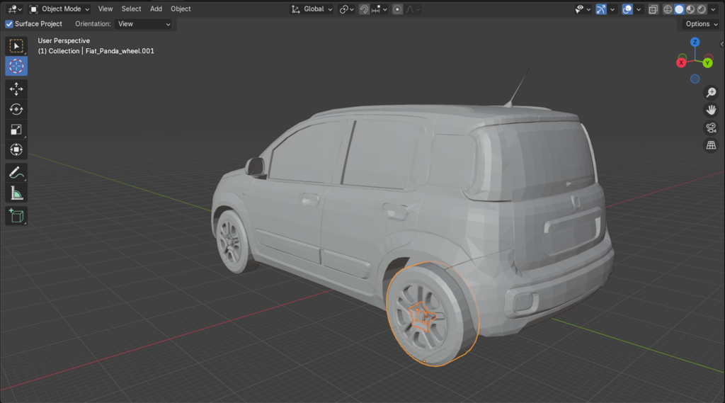Fiat Panda 2014 для 3D печати
