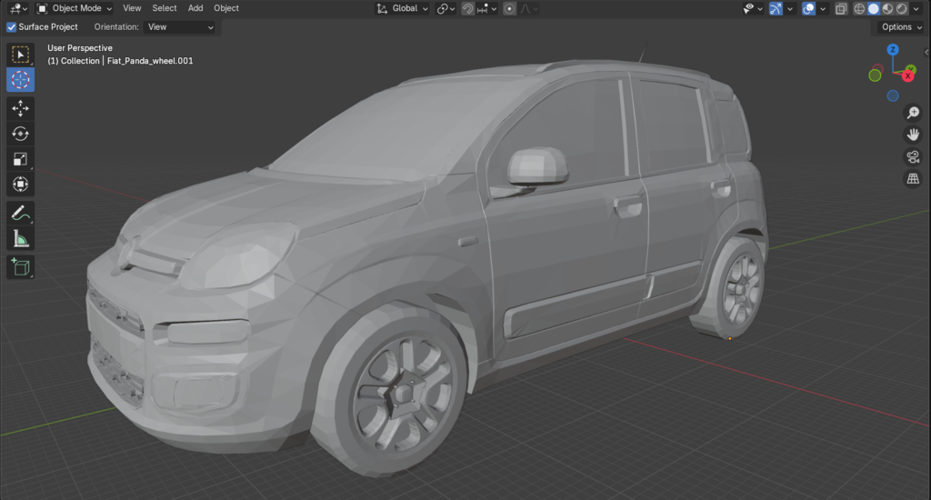 Fiat Panda 2014 для 3D печати