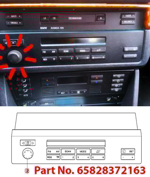 Кнопка громкости для BMW E39