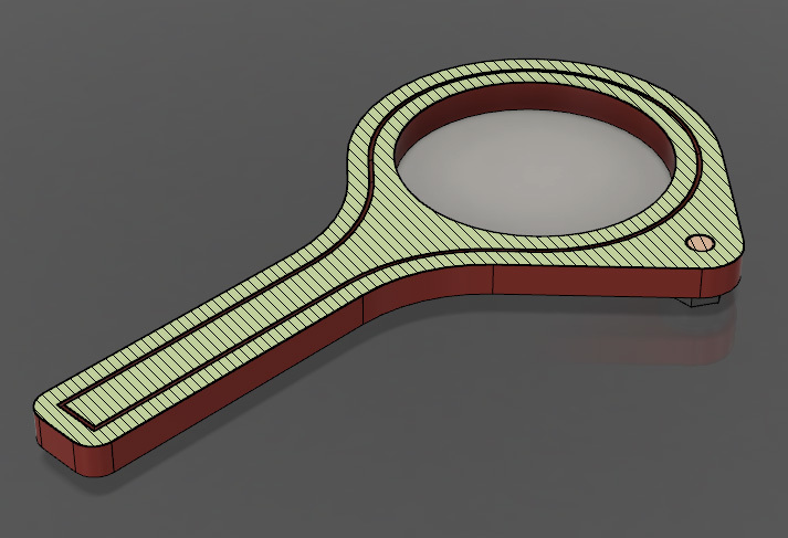 3D-модель ручки с гайкой