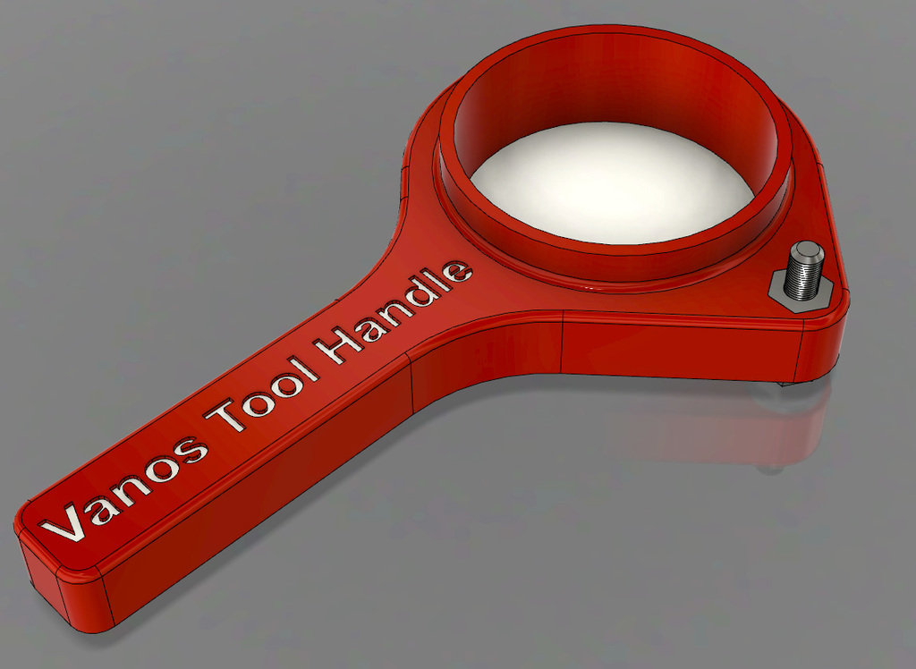 3D-модель ручки с гайкой