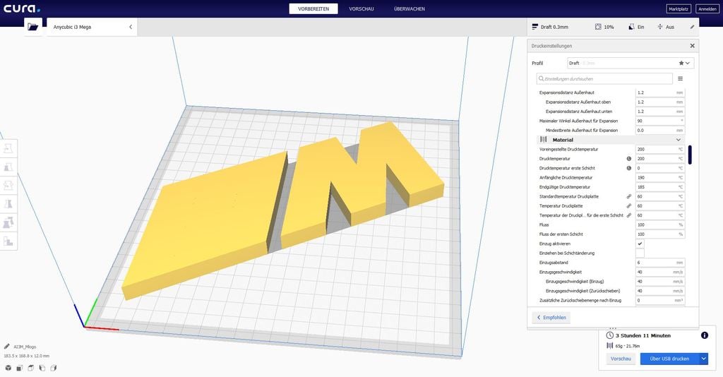 Простое M лого