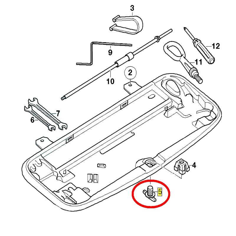 Винт для крепления крышки багажника BMW