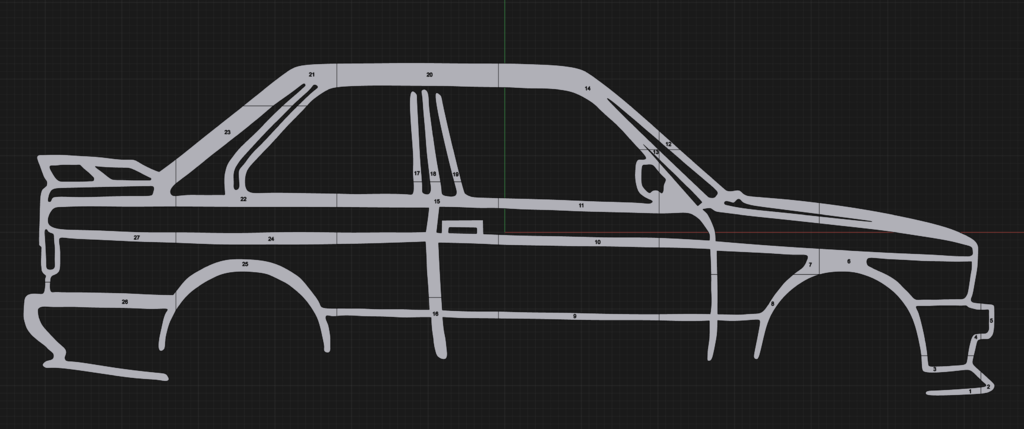 3D-модель стенового искусства BMW E30