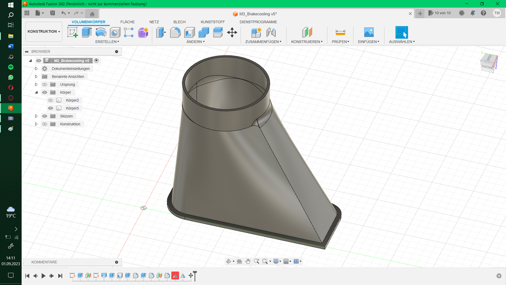Впуск воздуха для охлаждения переднего тормоза E9x M3