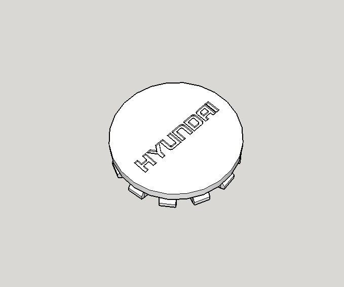 Центральные колпаки для Ford Escort с логотипом Hyundai