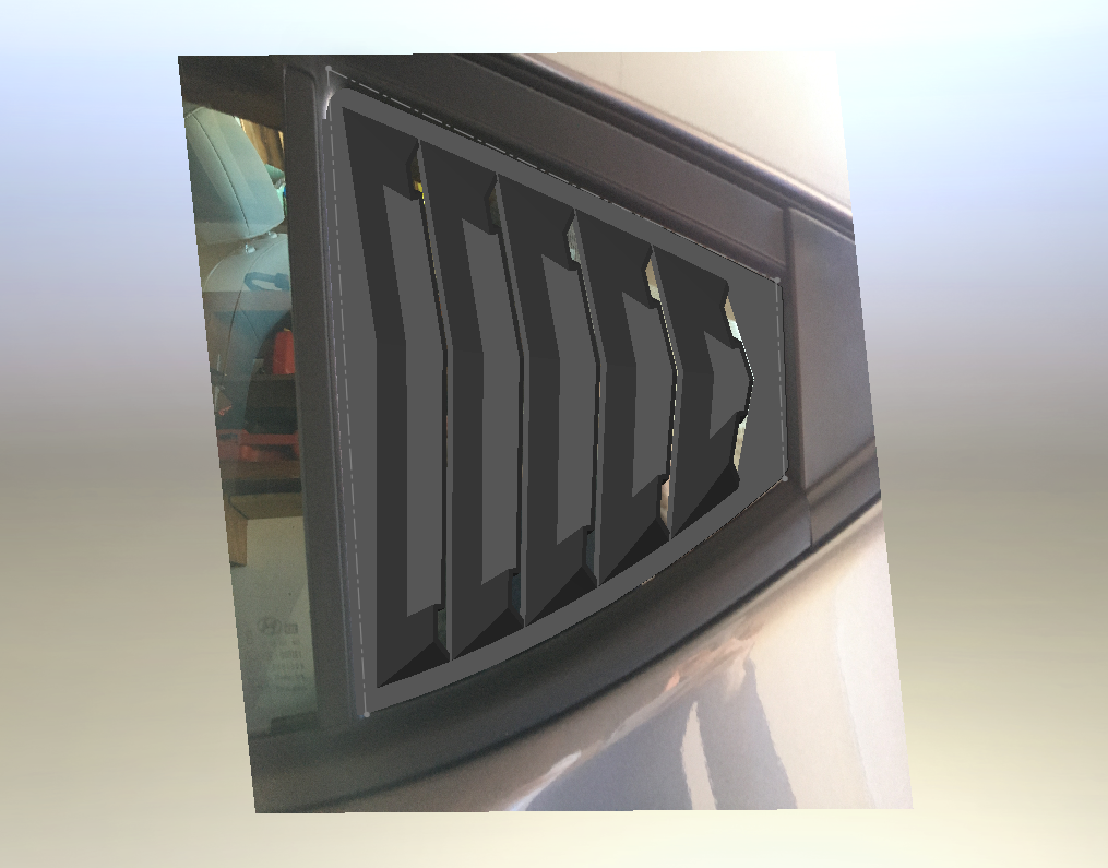 3D Модель Вентиляционного Края для Автомобиля