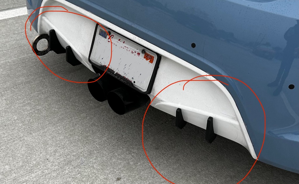 Hyundai Veloster Gen 1: Нон-турбированный акцент на диффузоре для стандартного бампера