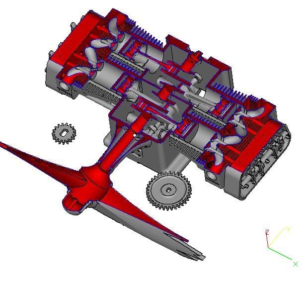 Модель авиадвигателя Volkswagen