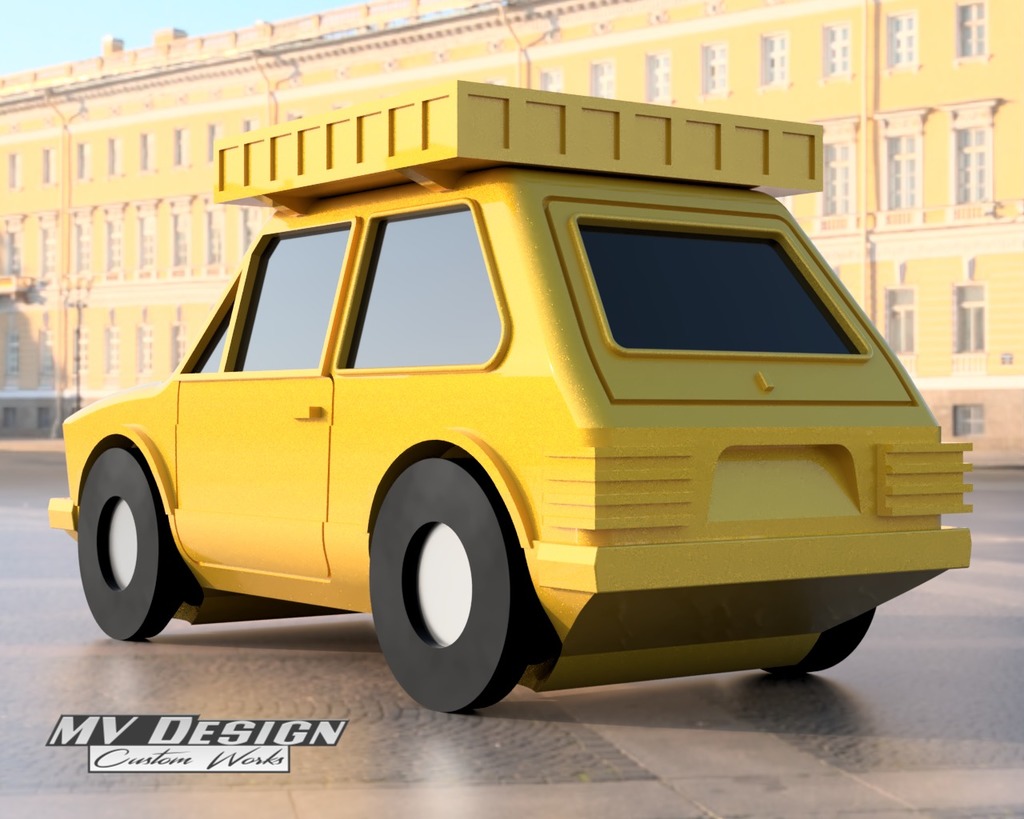 Модель автомобиля с печатными импеллерами