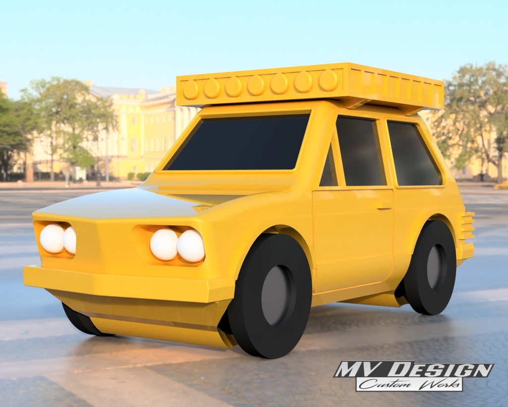 Модель автомобиля с печатными импеллерами