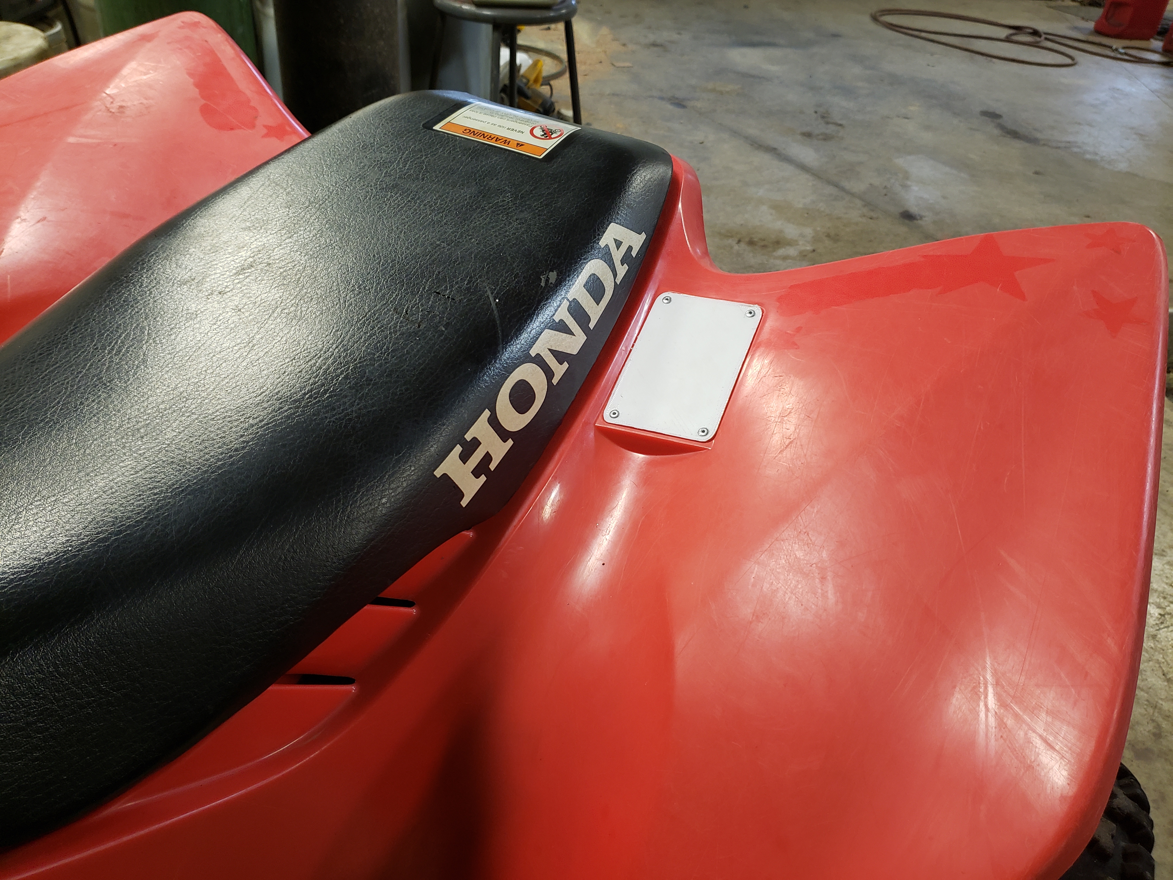 Задняя крышка предупреждения для Honda TRX450ER