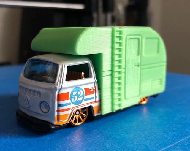 Купол кемпера с кнопками для грузовика Volkswagen T2 Hot Wheels