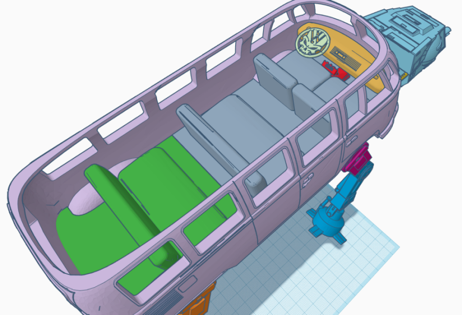 3D модель VW бус в стиле AT-AT