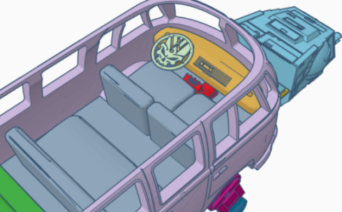 3D модель VW бус в стиле AT-AT