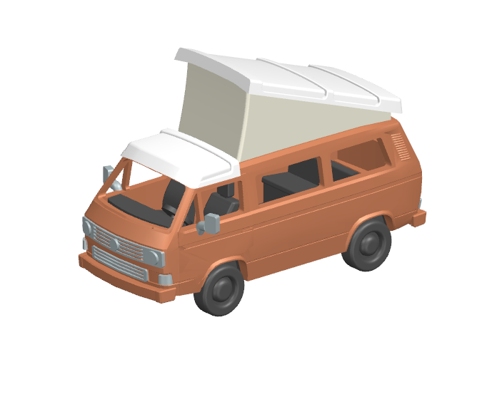 Модель кемпервана T3 Westfalia в масштабе N