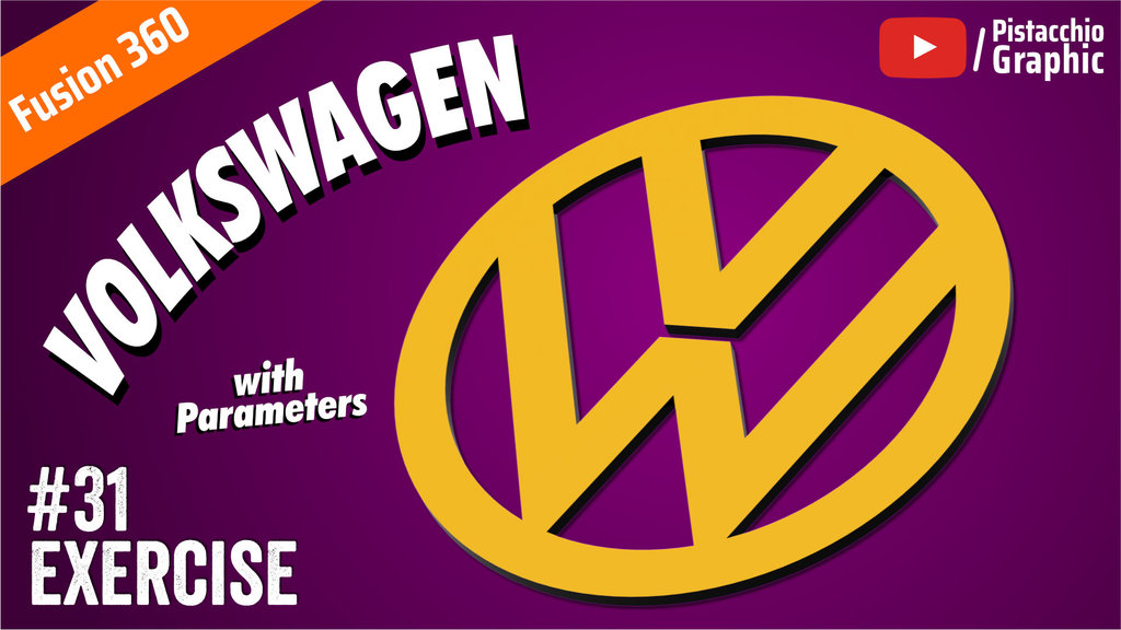 Логотип Volkswagen CAD | Fusion 360 | Pistachio Graphics