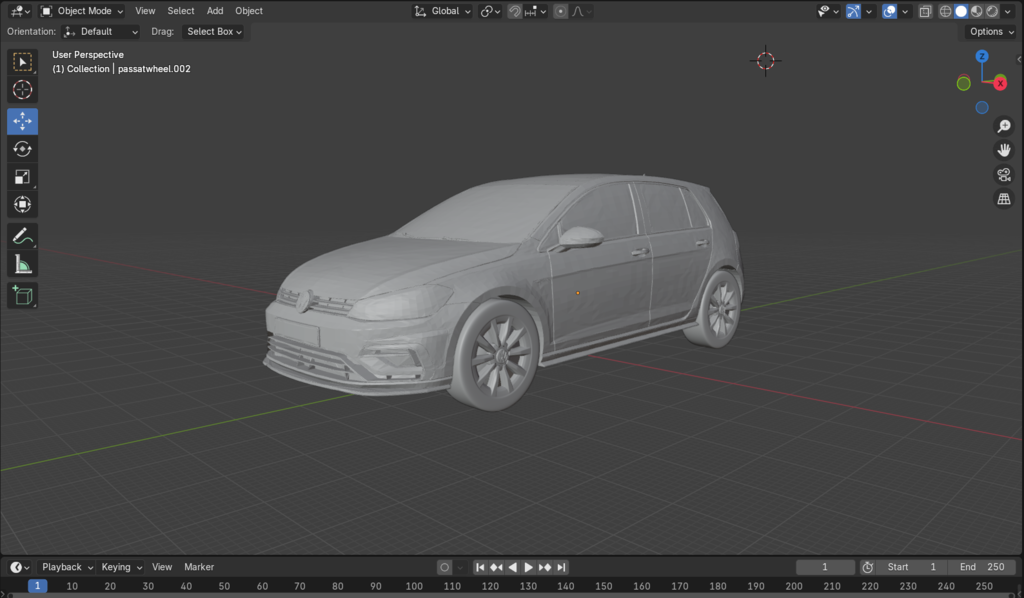 Volkswagen Golf R-Line 3D Модель
