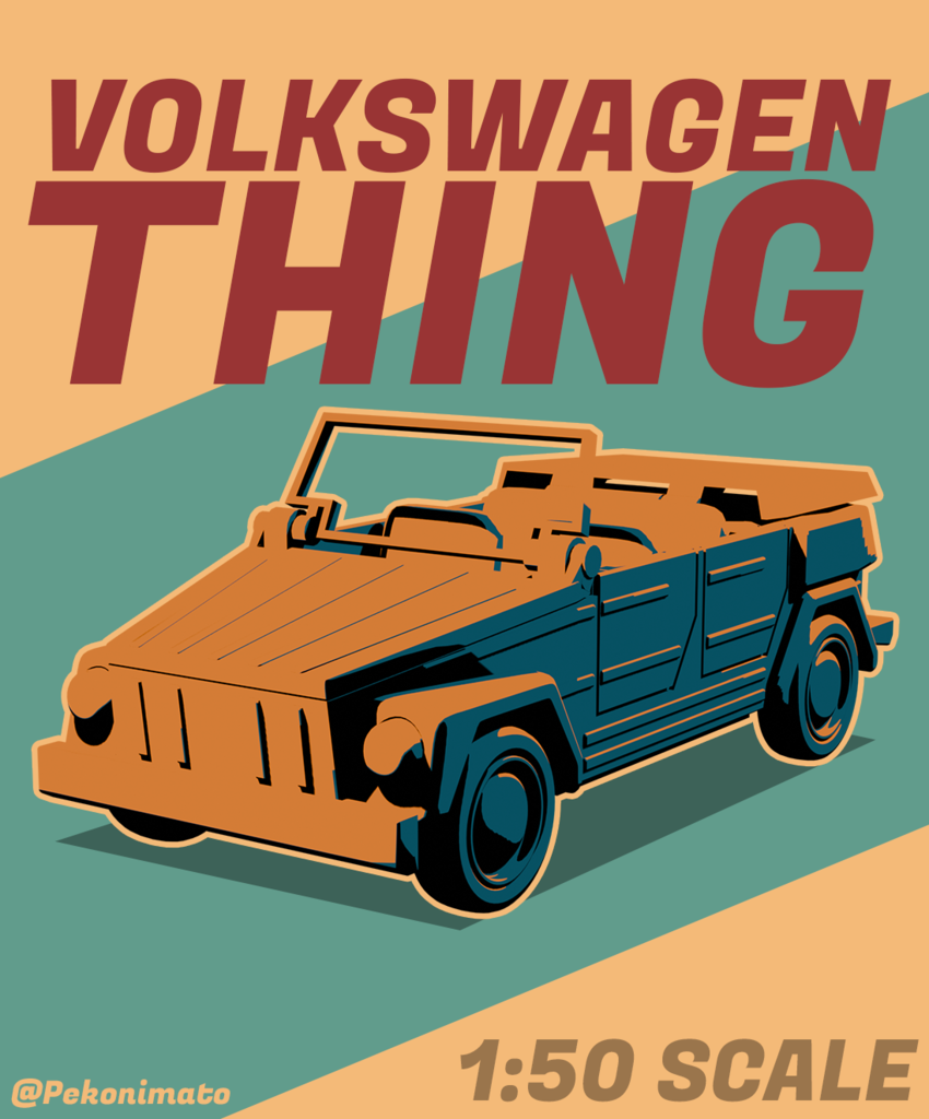 Модель Volkswagen Thing в масштабе 1:50