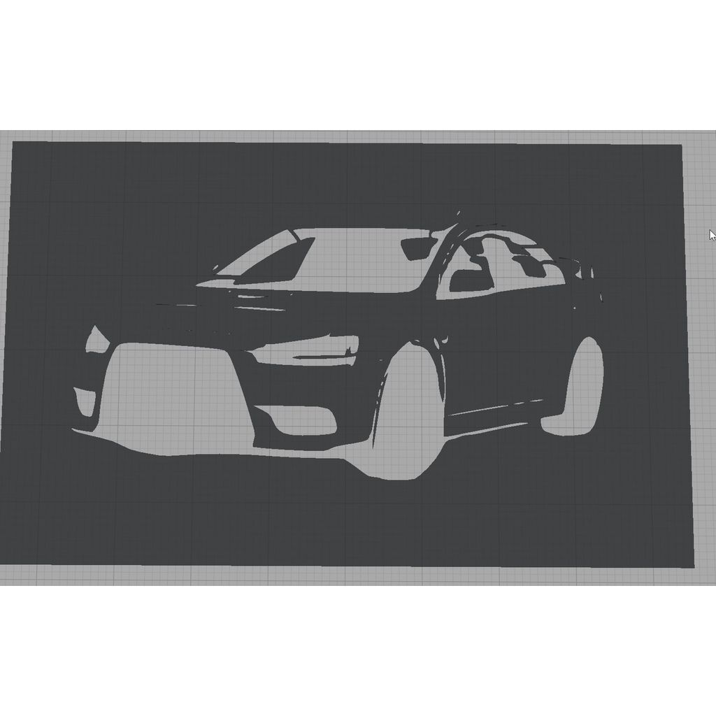 Простой трафарет Mitsubishi Evo