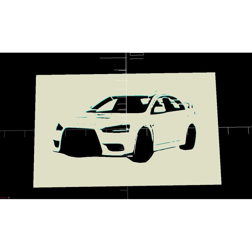 Простой трафарет Mitsubishi Evo