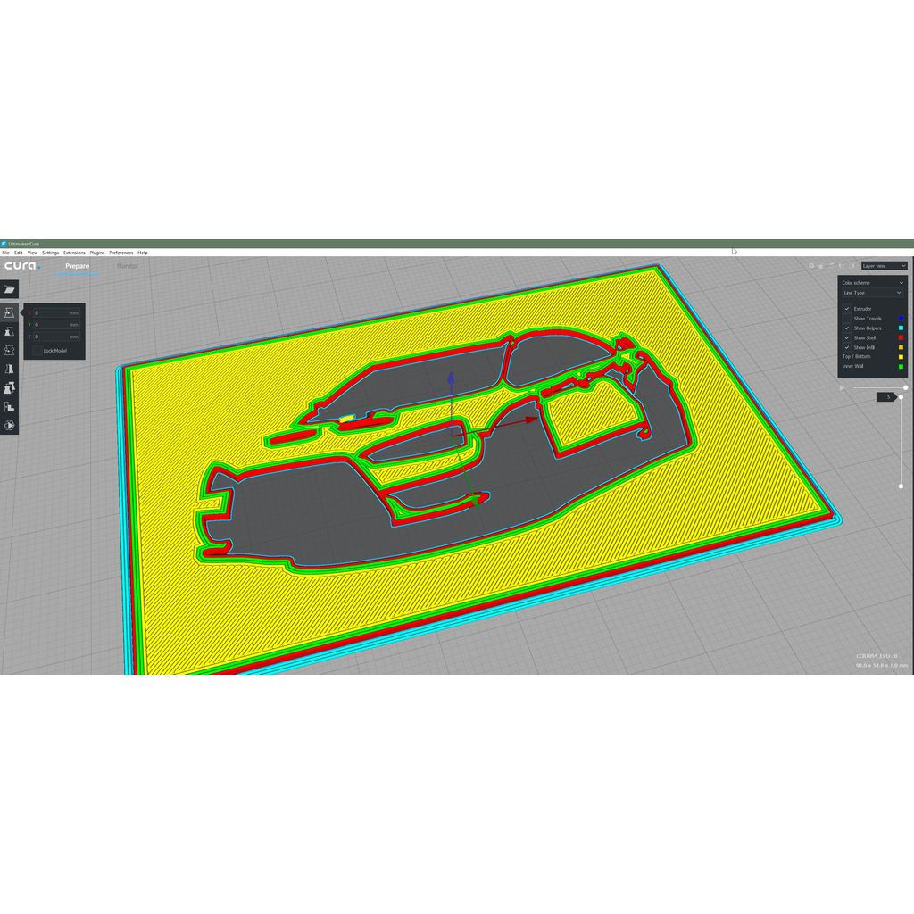 Простой трафарет Mitsubishi Evo