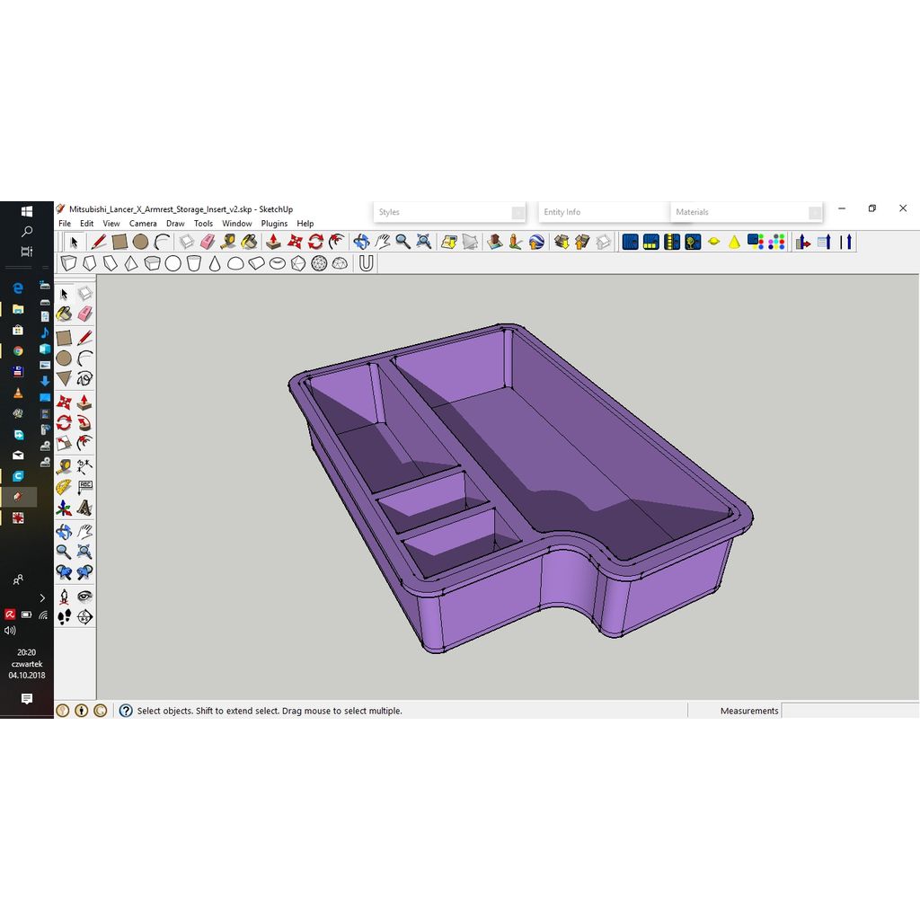 Вставка для хранения подлокотника Mitsubishi Outlander