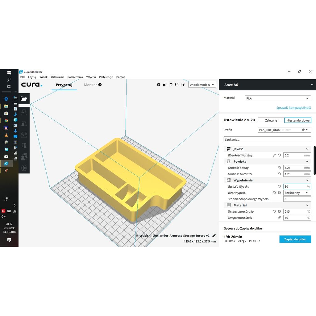 Вставка для хранения подлокотника Mitsubishi Outlander