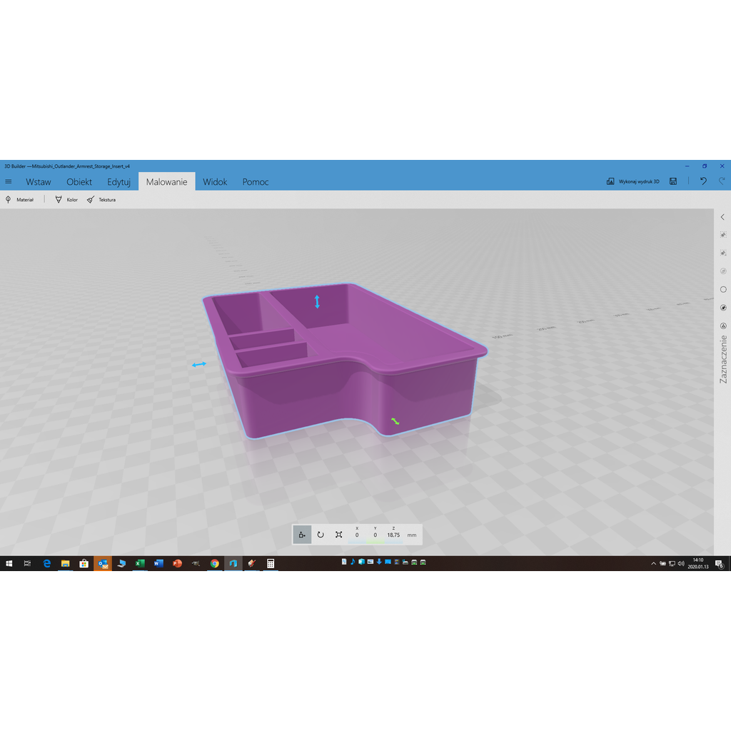 Вставка для хранения подлокотника Mitsubishi Outlander