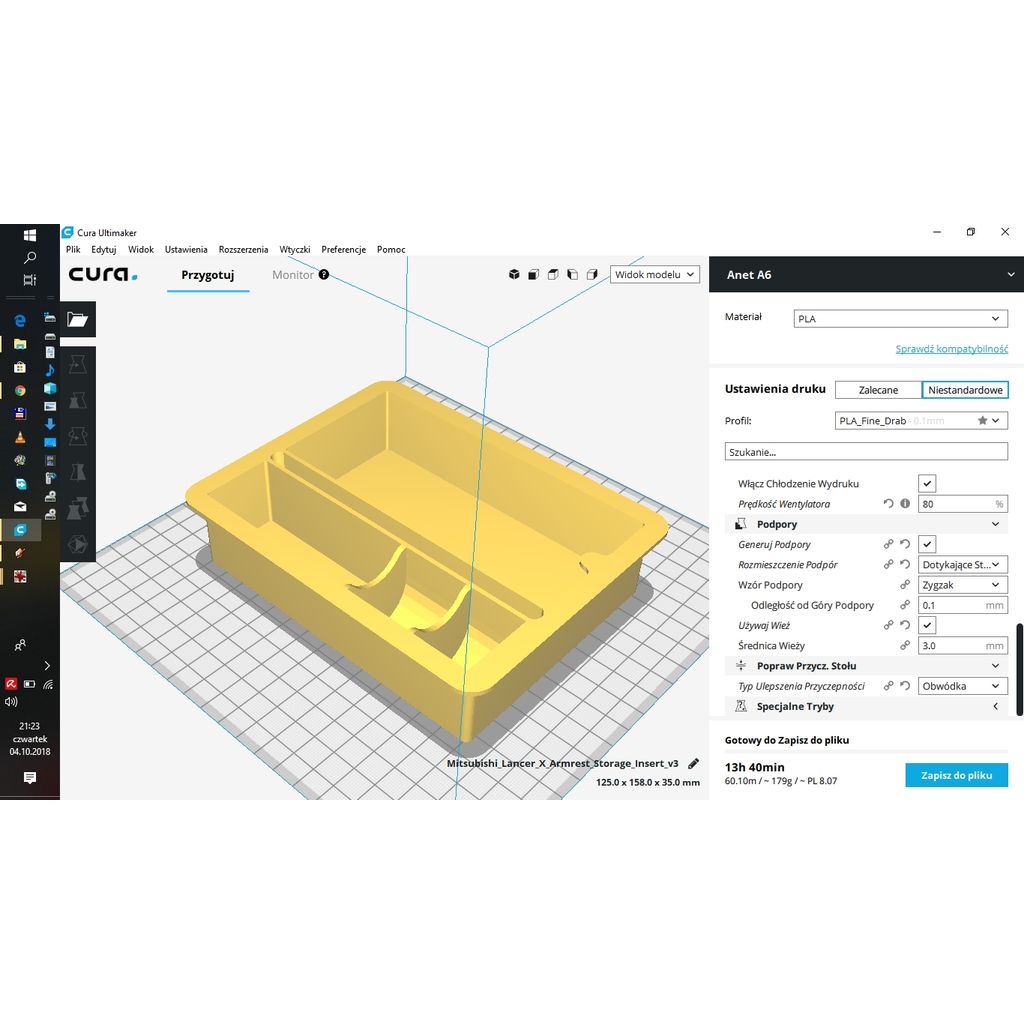 Вставка для отделения подлокотника Mitsubishi Lancer X