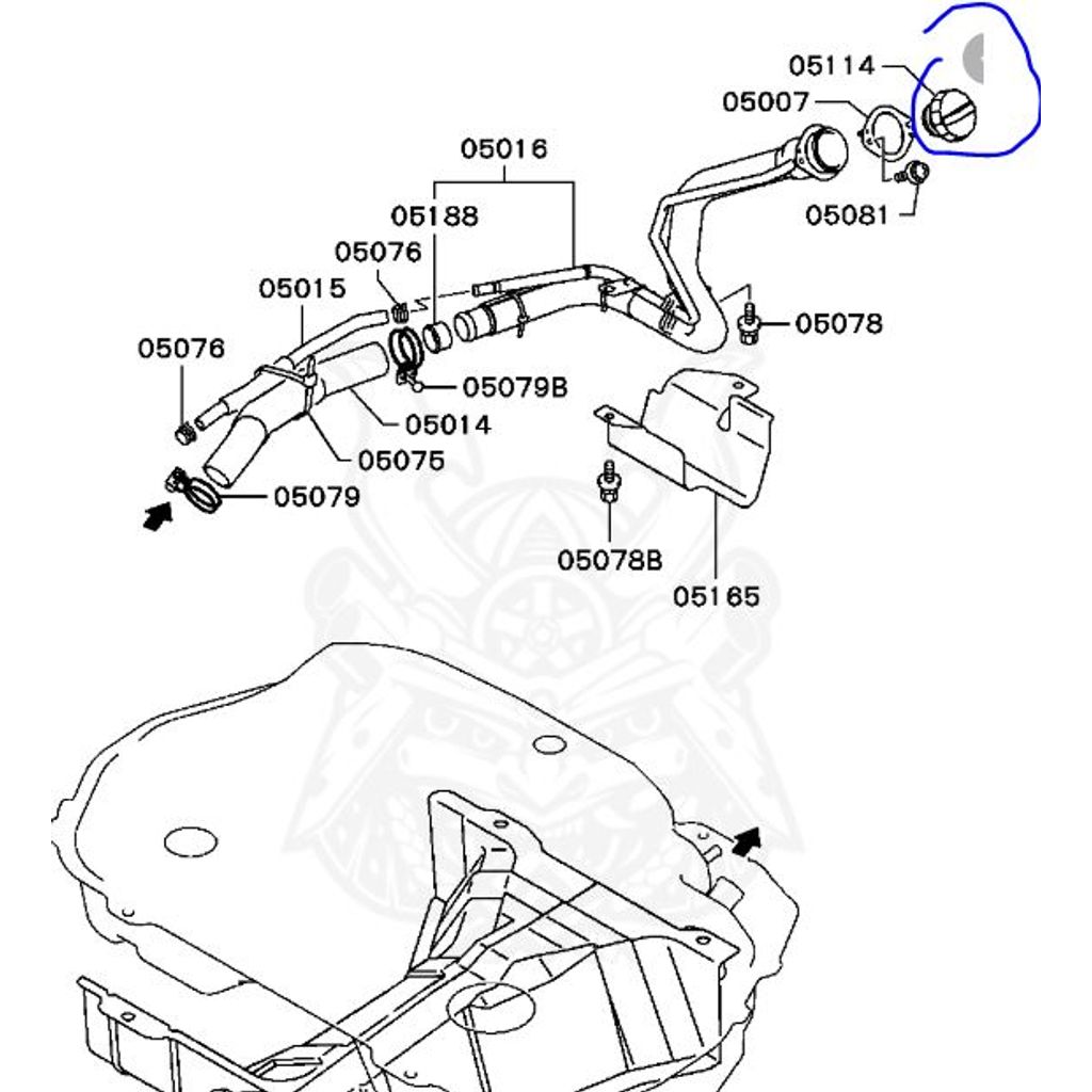 Резинка топливного лючка Mitsubishi COLT (2002-2012)