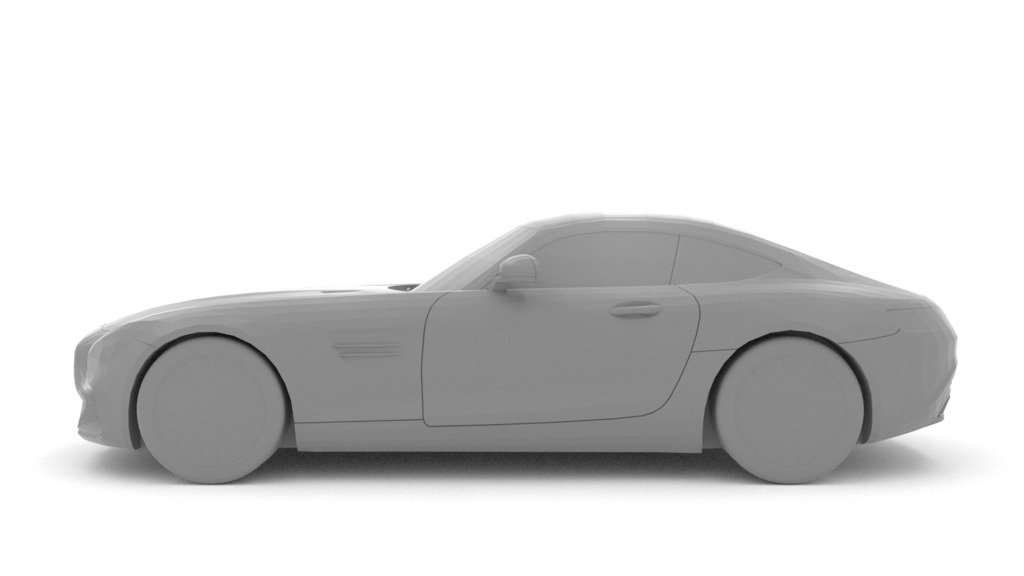 Печатная модель автомобиля Mercedes AMG GT S