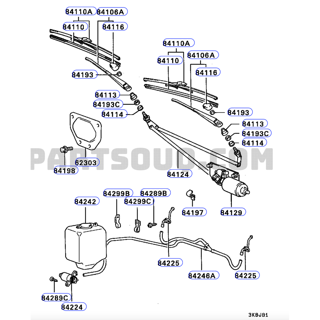 Запчасть для дворников Mitsubishi Montero