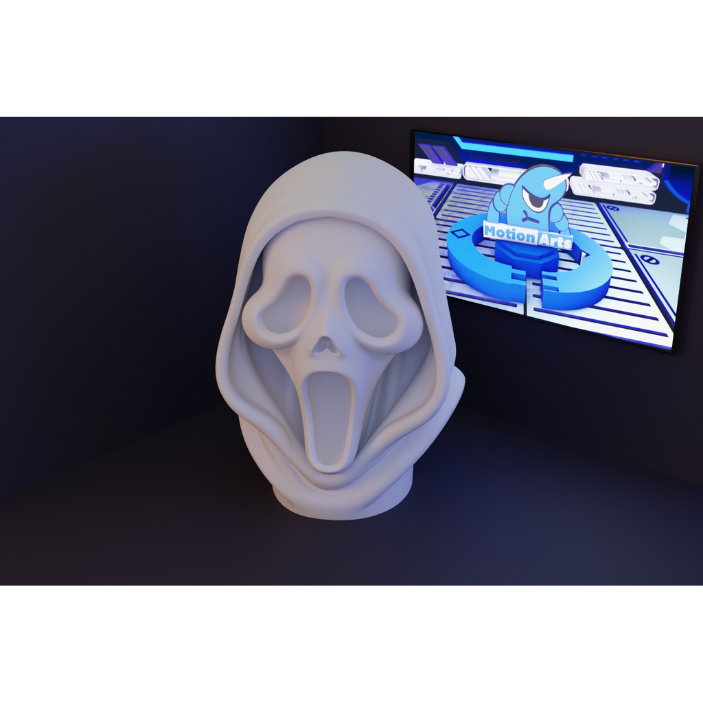 Маска Смерти – 3D Модель в Стиле Cartoon для Печати
