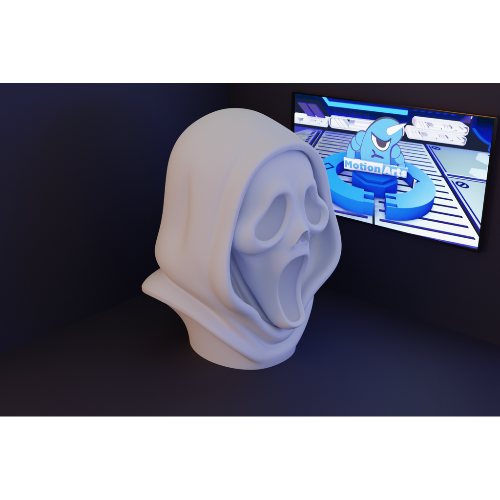 Маска Смерти – 3D Модель в Стиле Cartoon для Печати