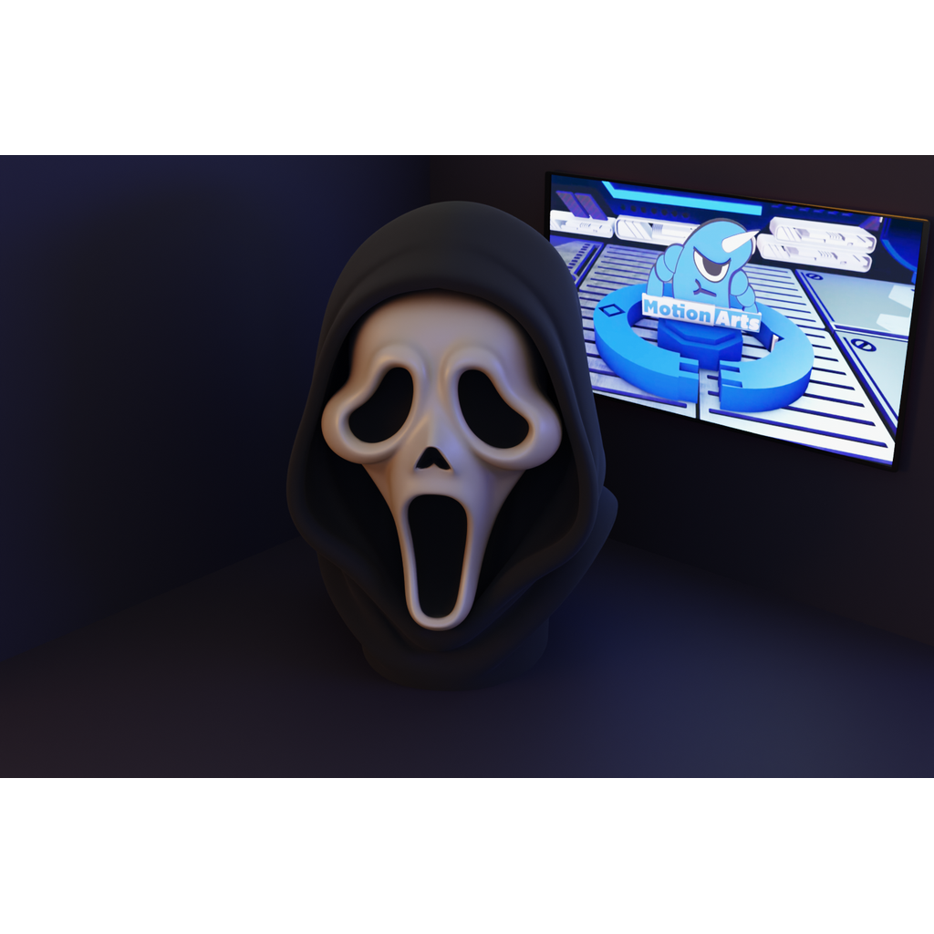 Маска Смерти – 3D Модель в Стиле Cartoon для Печати