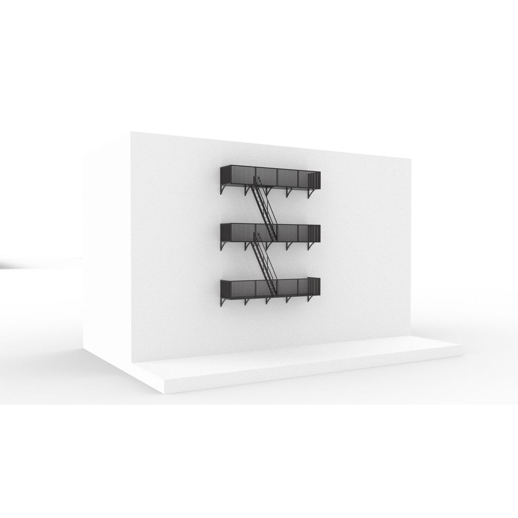 Металлическая пожарная лестница