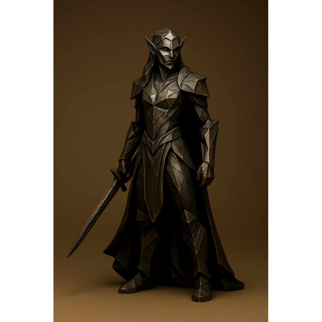 Темный эльф-воин (3D-модель)