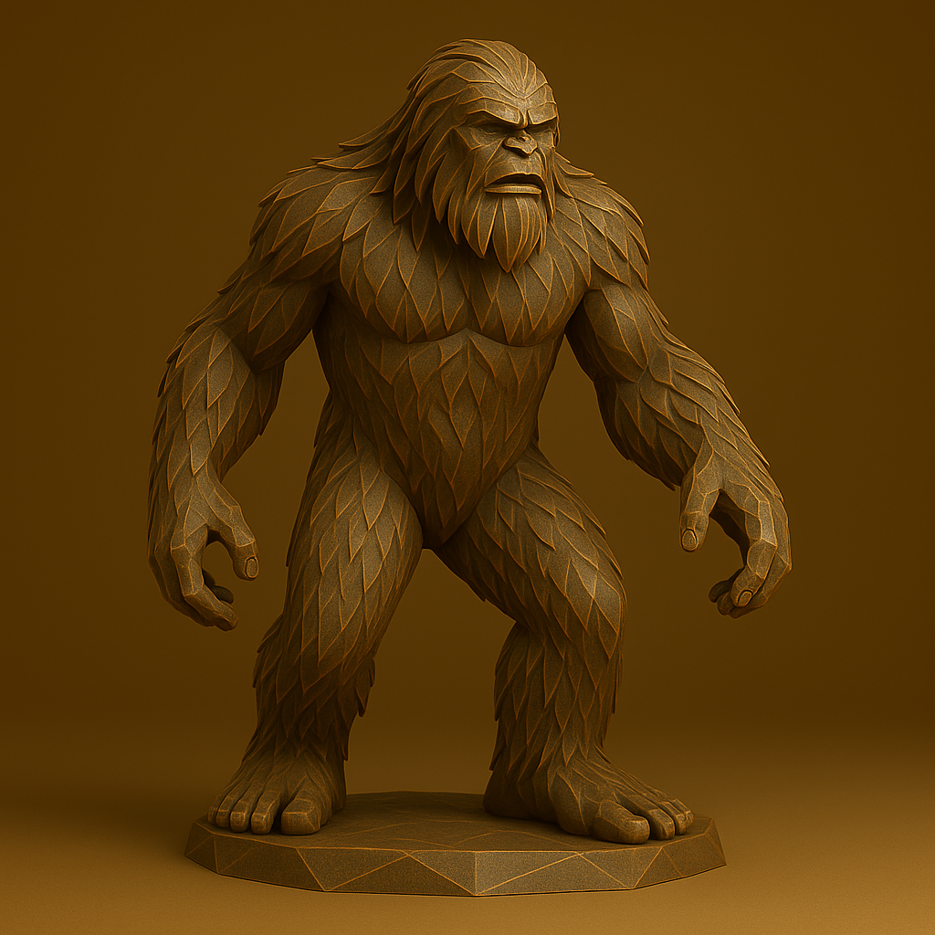 3D-модель Сасквича в стиле Crystal Facets