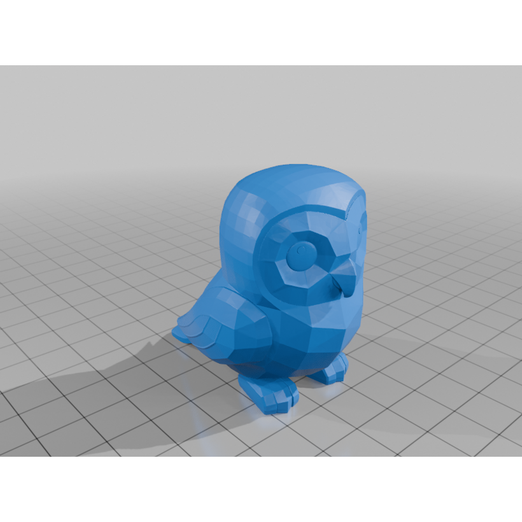 Низкополигональная сова для печати