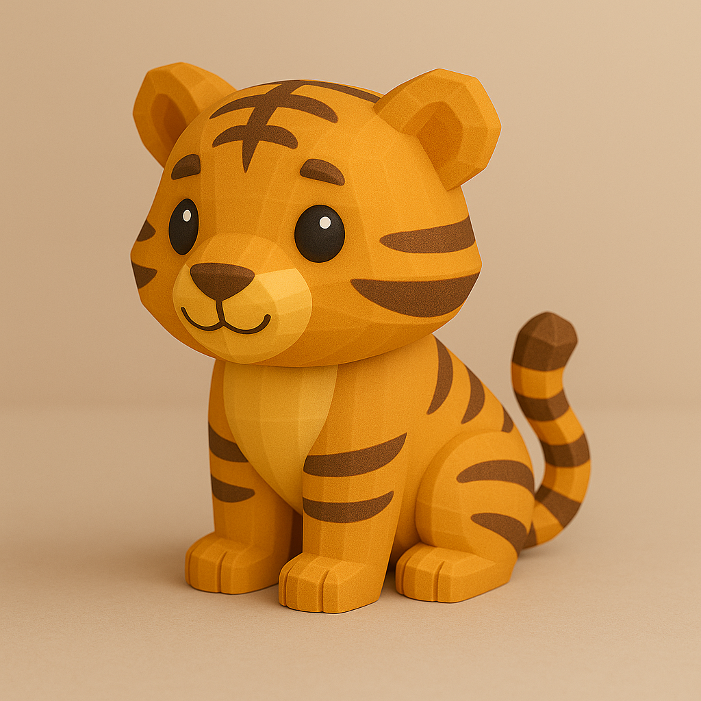 Низкополигональный тигренок