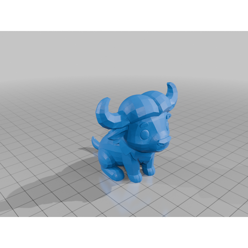 Низкополигональный буйвол