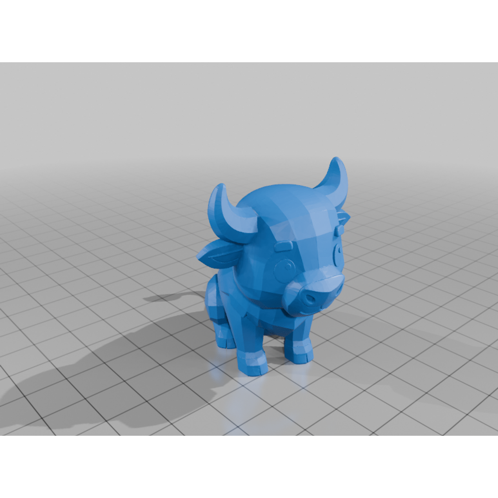 Низкополигональный бык