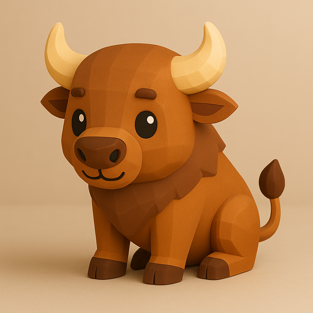 Низкополигональный бык